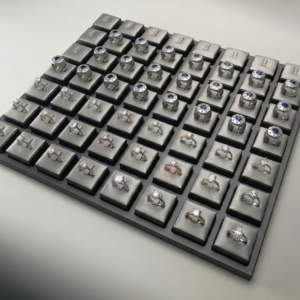 TF5448/RC56 - 56-Ring Display Tray with Individual Stands