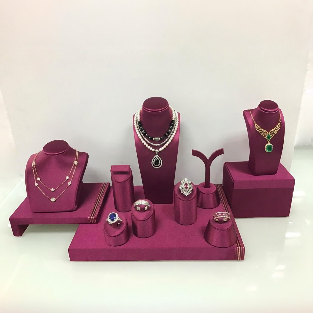 3-Tier Cylinder Jewelry Display Set (BXL-3525)