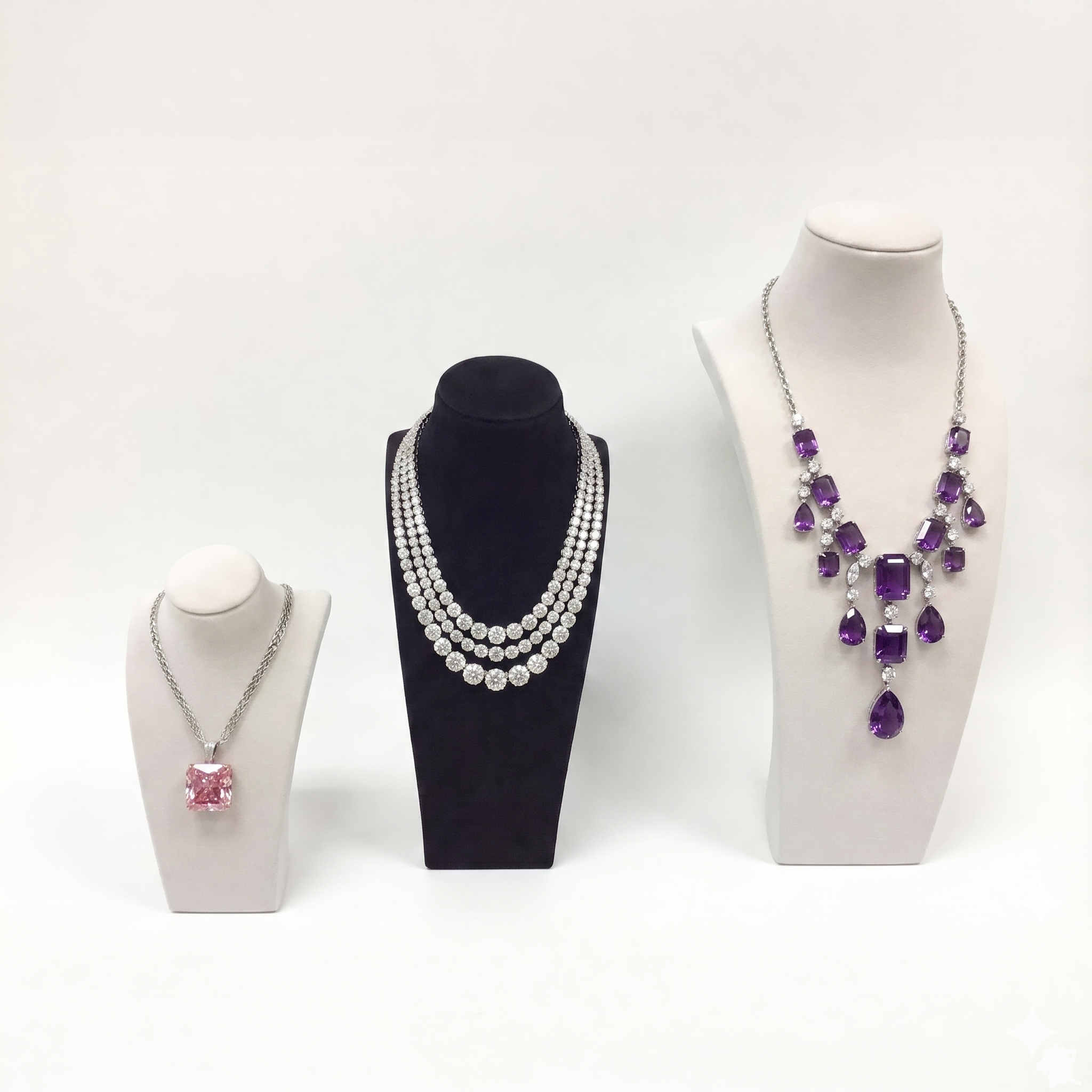BF 85 Series - Thin High-Neck Luxury Mannequin Display Busts for Long Chains