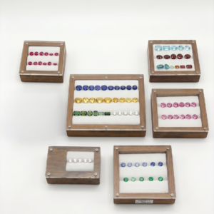 Premium Wooden Gemstone Boxes with Acrylic Lids (VDKM Series)