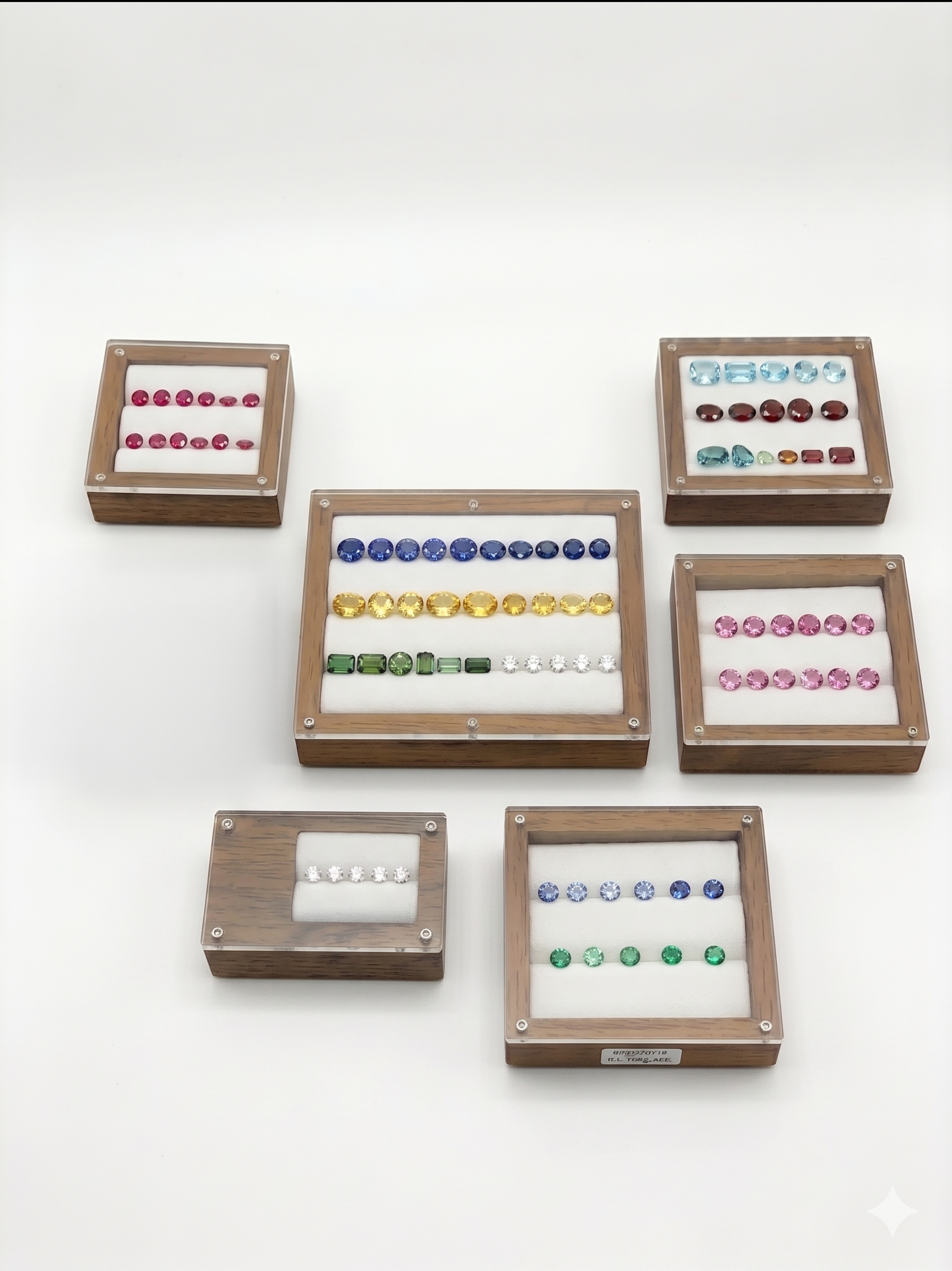 Premium Wooden Gemstone Boxes with Acrylic Lids (VDKM Series)
