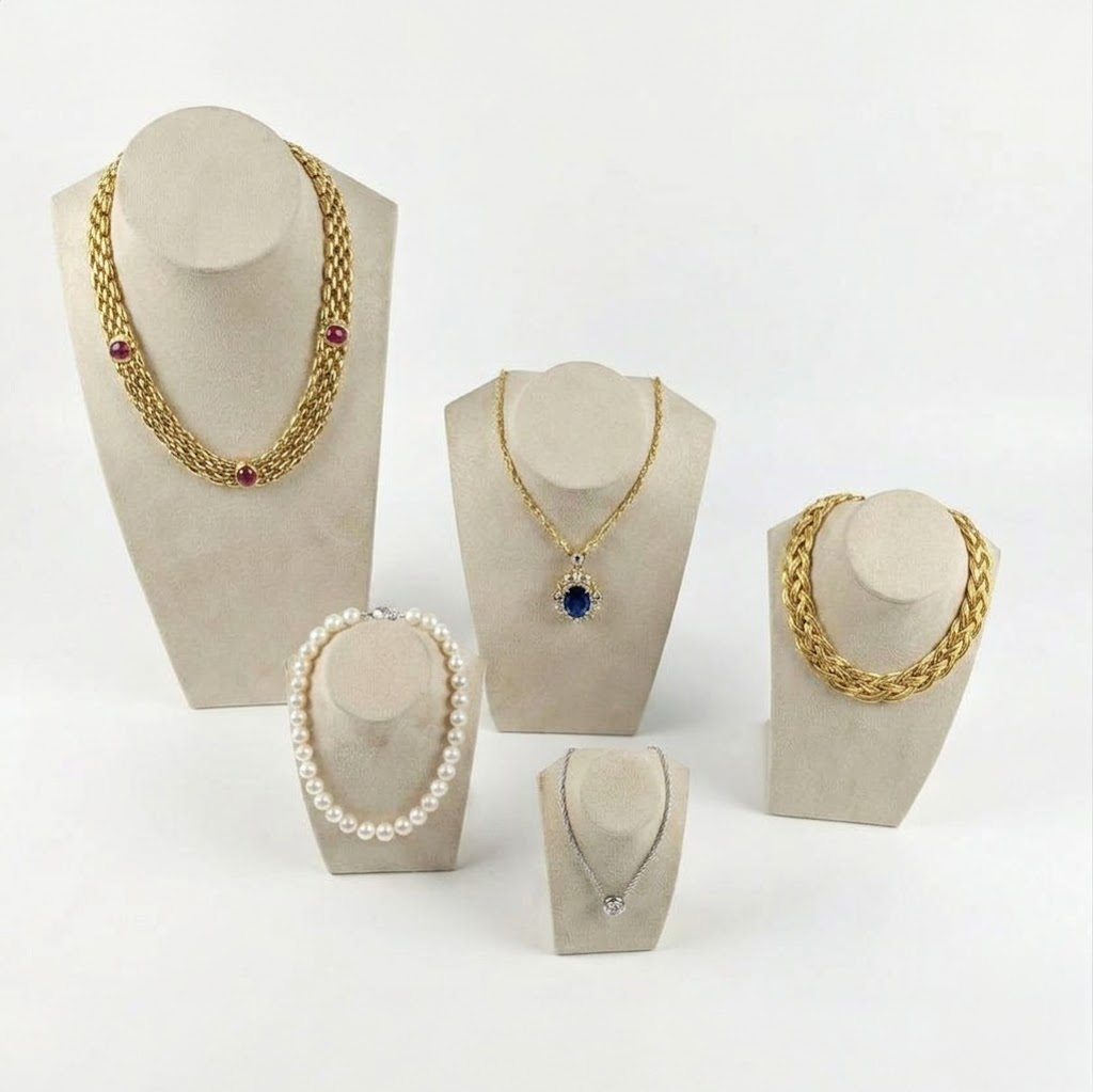 BN 500 Series – Slender Portrait Necklace Display Busts