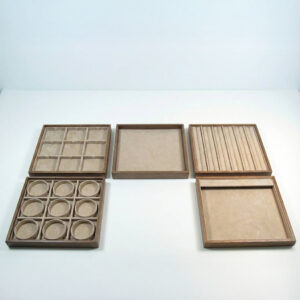 VTA 2226 Wooden Jewelry Display Trays – Modular 22x26 cm Series