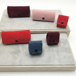 Luxury Pig-pell Ring Pouches with Snap Button (1BP Series)