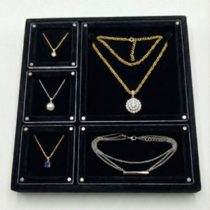 Modular Necklace Presentation Set – Leatherette/Suedine Covered & Magnetic Acrylic Lids (TAM Series)