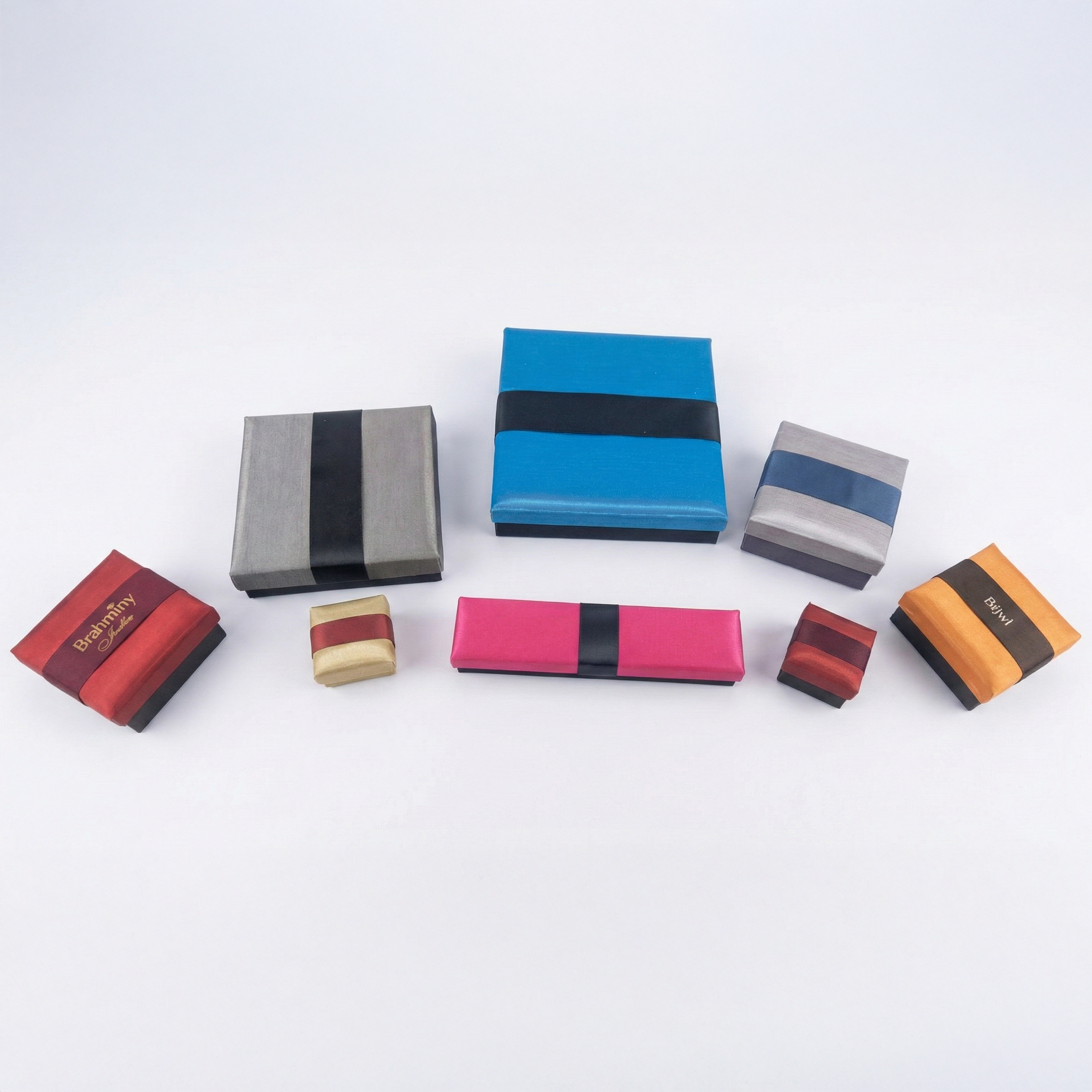 Premium Ribbon-Accent Jewelry Boxes (5BS Series) – Custom Branding Available