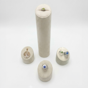 CYP & CYS Series Velvet Cylinder Ring and Pendant Display Stands